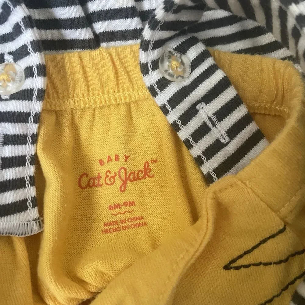 Cat & Jack Baby Tiger 6/9 Bubble Stripes One Piece